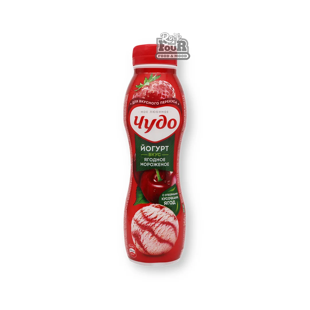Drinking yogurt "Chudo" berries-ice cream 1.9% 260g